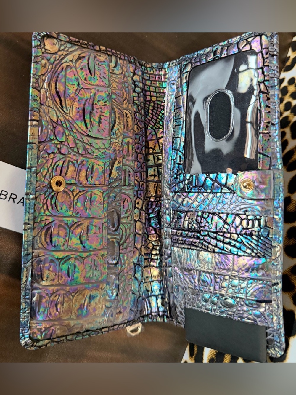 Brahmin Ady Wallet Mother of Pearl Metallic beauty Price firm $$$